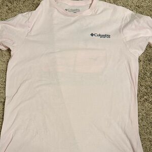 Columbia Pink Tee with Palm Tree Design